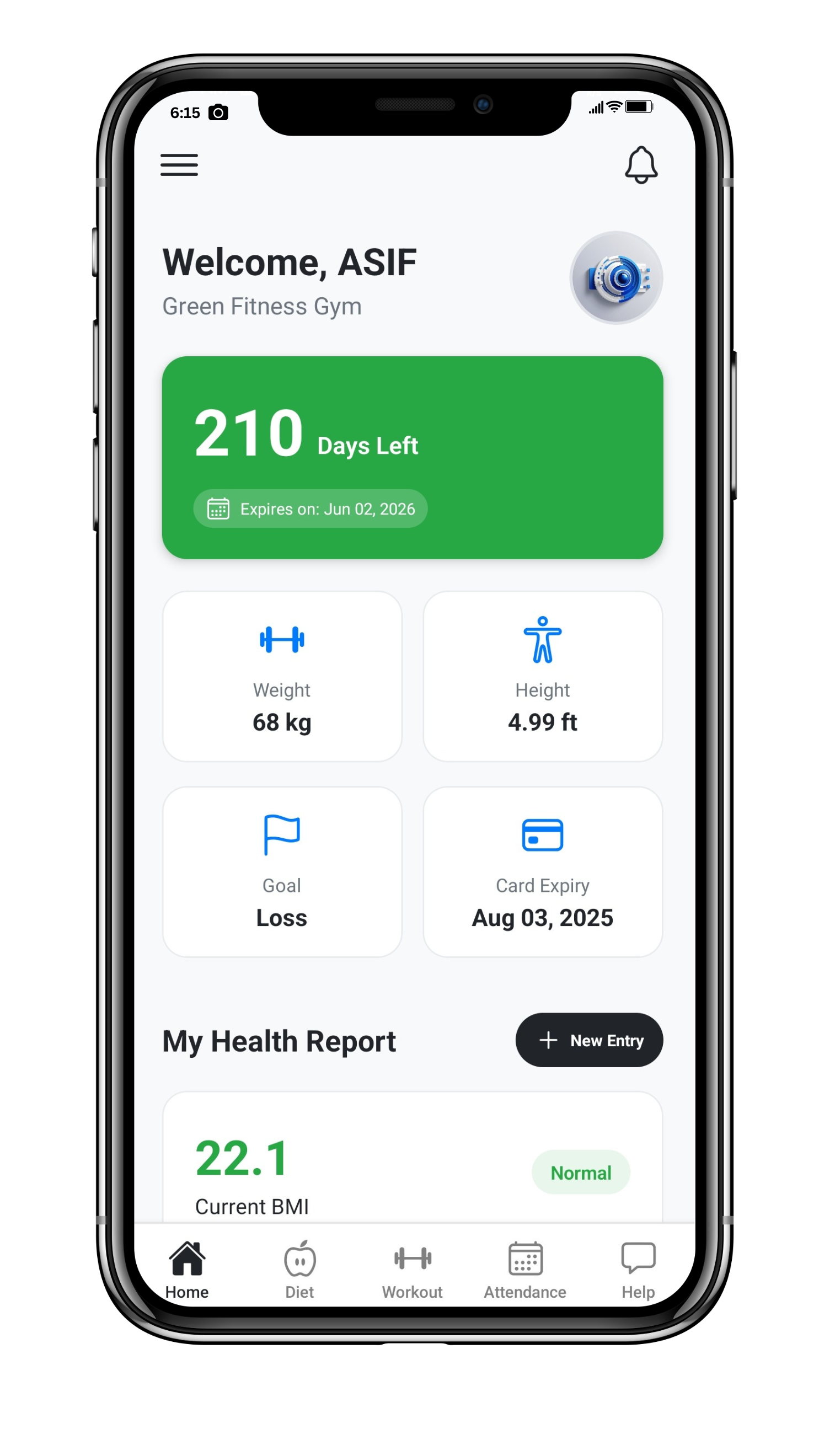 GymVista App Screenshot